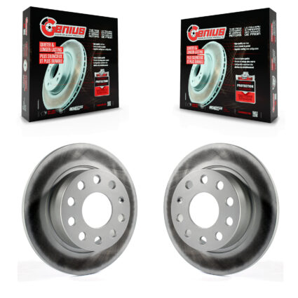Rear Coated Brake Rotor Pair For Volkswagen Jetta Beetle Golf Alltrack Eos SportWagen Audi KG-100635