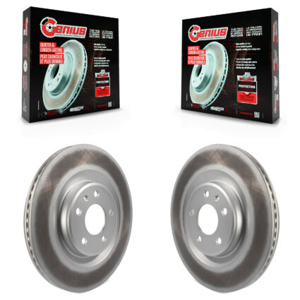 Rear Coat Brake Rotors Pair For Audi Q5 Porsche Macan A4 Quattro SQ5 S5 Q7 A5 Sportback S4 KG-100636