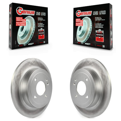 Rear Coated Disc Brake Rotors Pair For Hyundai Accent Kia Rio KG-100650