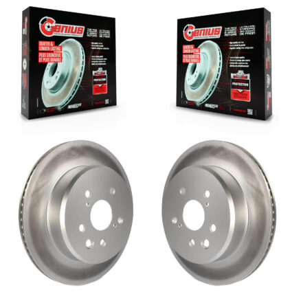 Rear Coated Brake Rotors Pair For Lexus IS300 IS350 GS350 RC350 RC300 IS200t GS450h GS300 KG-100651