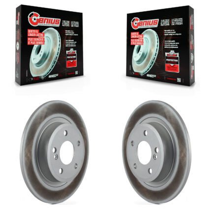 Rear Coated Brake Rotor Pair For Mercedes-Benz GLA250 CLA250 B250 INFINITI QX30 B Electric KG-100660
