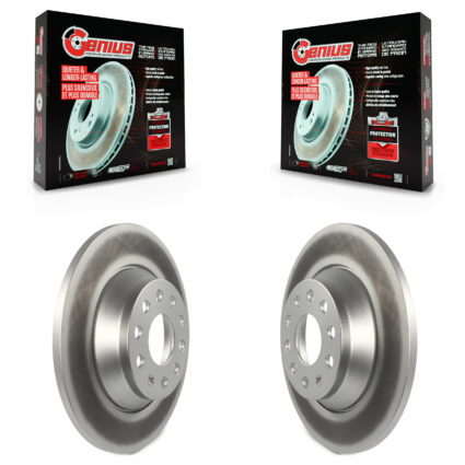 Rear Coated Disc Brake Rotors Pair For Volkswagen Tiguan Jetta Audi Q3 Quattro TT KG-100665