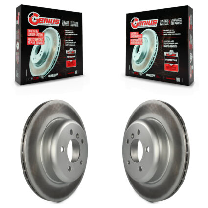 Rear Coated Disc Brake Rotors Pair For BMW 535i xDrive 528i 535d ActiveHybrid 5 KG-100681