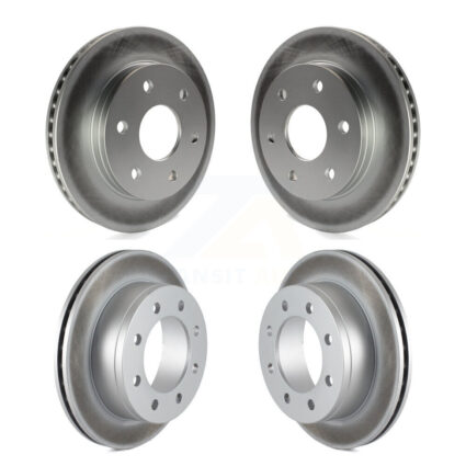 Front Rear Coated Disc Brake Rotors Kit For 2006 Chevrolet Express 2500 GMC Savana KG-100697