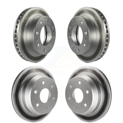Front Rear Coated Brake Rotor Kit For 2003 Chevrolet Silverado 2500 HD Suburban GMC Sierra KG-100701