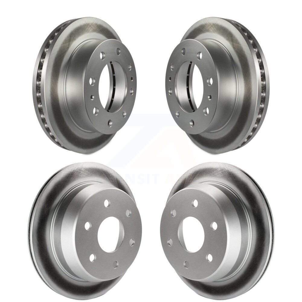 Front Rear Coated Brake Rotor Kit For 2003 Chevrolet Silverado 2500 HD Suburban GMC Sierra KG-100701