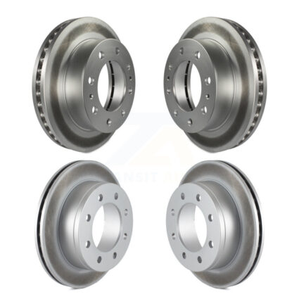 Front Rear Coat Brake Rotors Kit For GMC Chevrolet Sierra 2500 HD Silverado Savana Express KG-100702