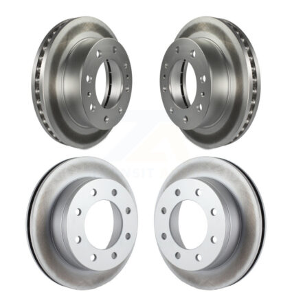 Front Rear Coat Brake Rotors Kit For Chevrolet GMC Sierra 2500 HD Silverado Express Savana KG-100703