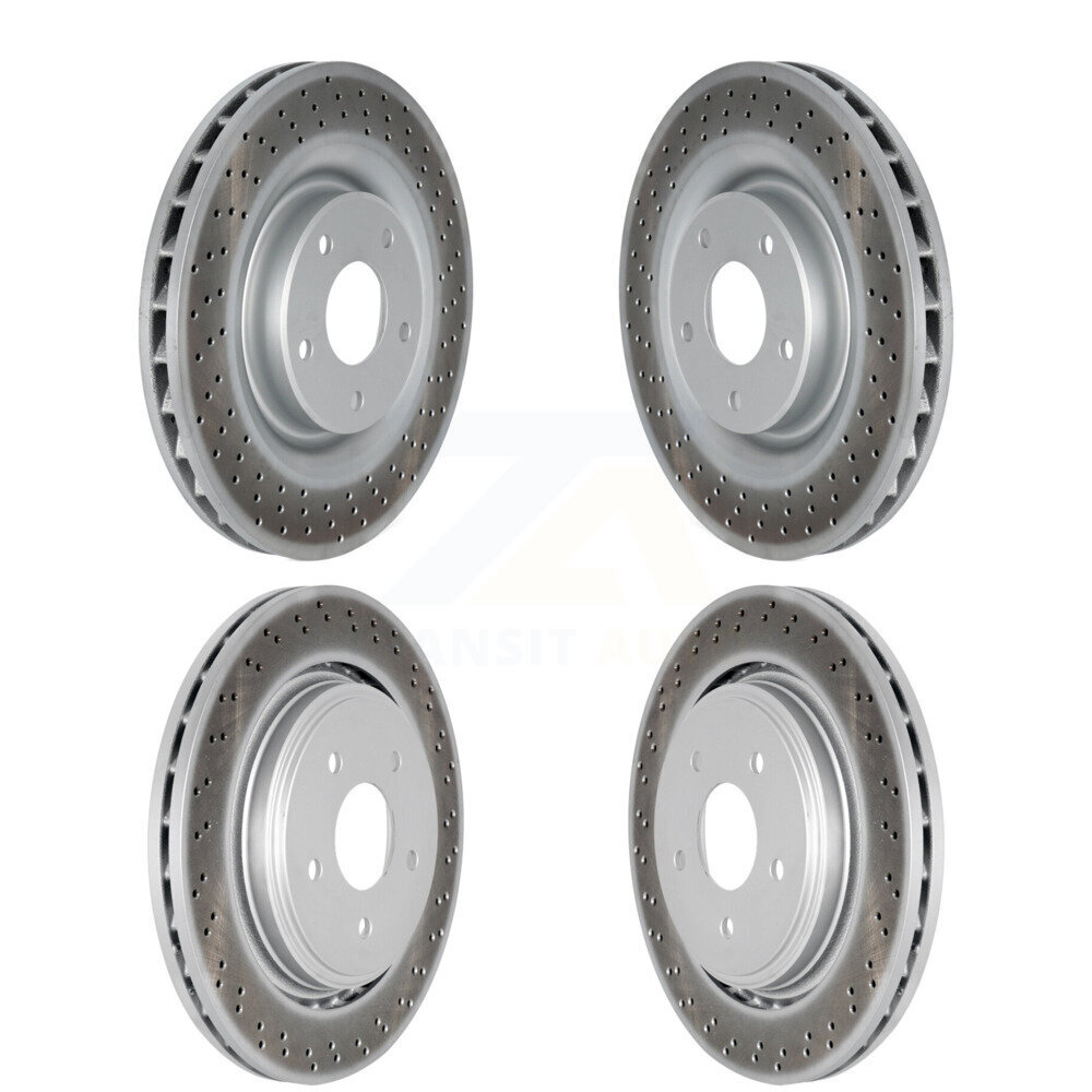 Front Rear Coated Disc Brake Rotors Kit For Chevrolet Corvette Cadillac XLR KG-100722