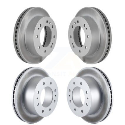 Front Rear Coated Brake Rotor Kit For GMC Chevrolet Sierra 2500 HD Silverado 3500 Suburban KG-100748