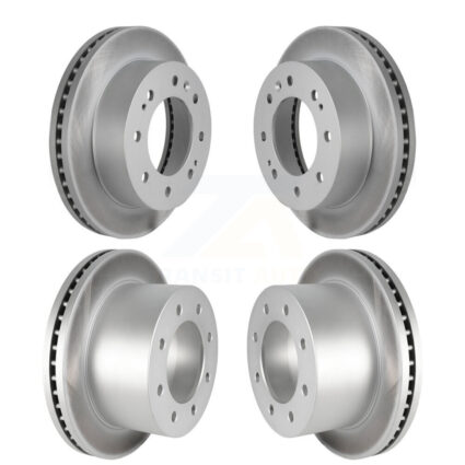 Front Rear Coat Disc Brake Rotors Kit For 2011-2019 GMC Sierra 3500 HD Chevrolet Silverado KG-100749