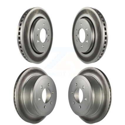 Front Rear Coated Disc Brake Rotors Kit For 2010-2011 Ford F-150 With 6 Lug Wheels KG-100786