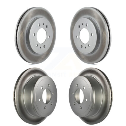 Front Rear Coated Disc Brake Rotors Kit For 2009 Ford F-150 With 6 Lug Wheels KG-100794