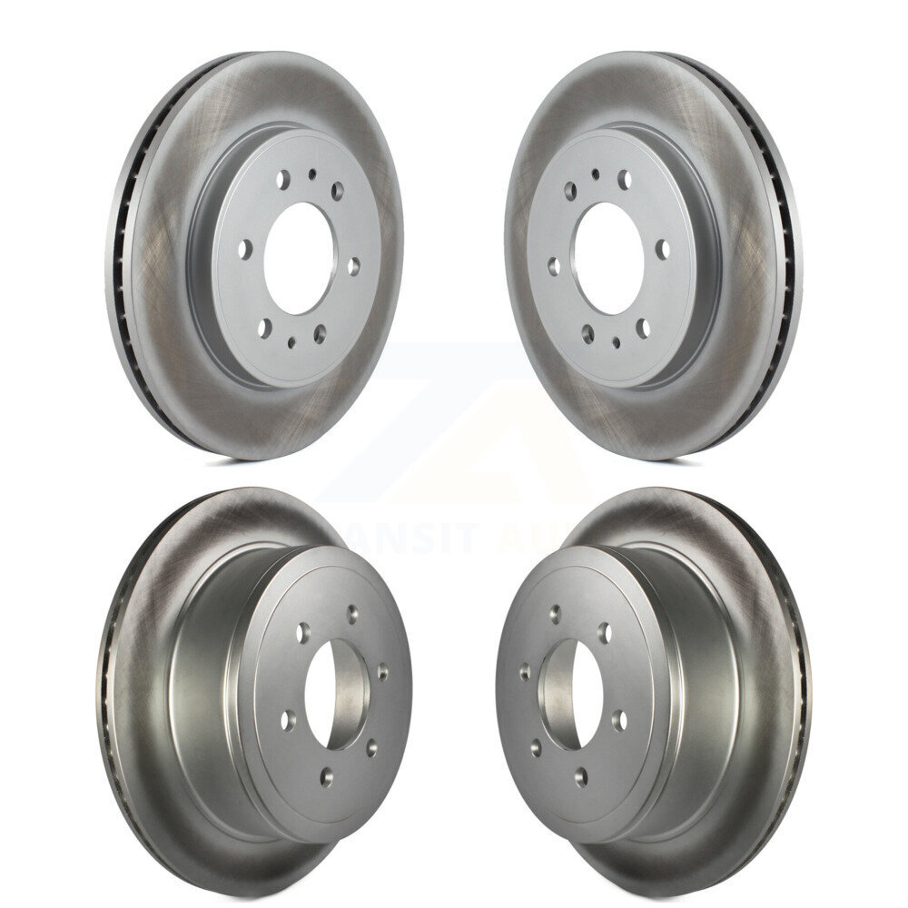 Front Rear Coated Disc Brake Rotors Kit For 2009 Ford F-150 With 6 Lug Wheels KG-100794