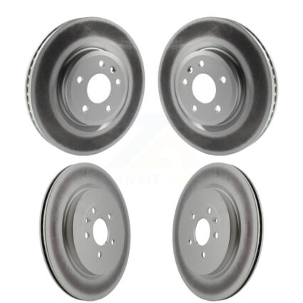 Front Rear Coated Disc Brake Rotor Kit For 2013 Ford Explorer Sport With Heavy Duty Brakes KG-100796