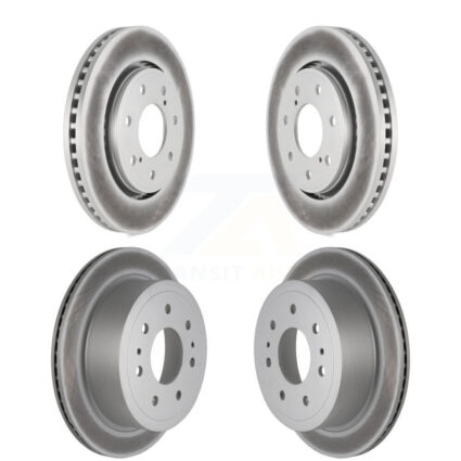 Front Rear Coated Disc Brake Rotors Kit For 2010-2011 Ford F-150 With 7 Lug Wheels KG-100797