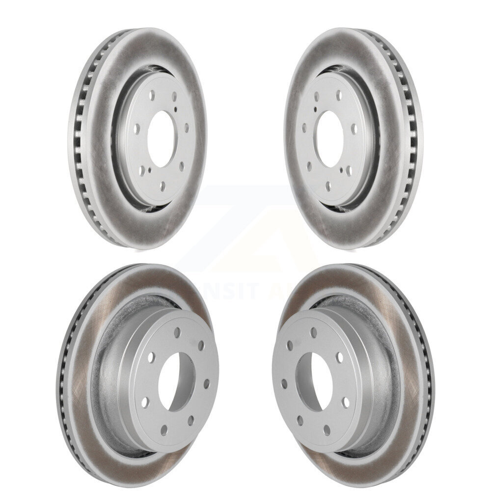 Front Rear Coated Disc Brake Rotors Kit For 2012-2014 Ford F-150 With 7 Lug Wheels KG-100798