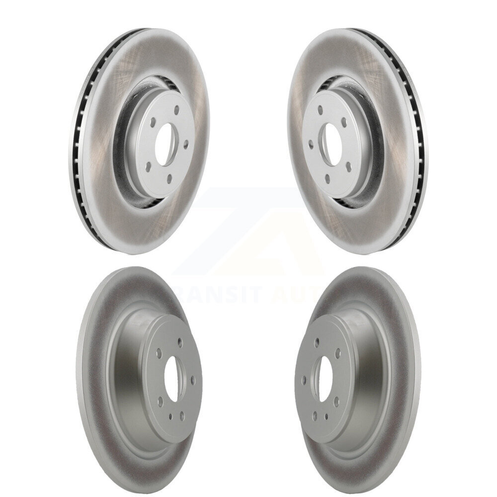 Front Rear Coated Disc Brake Rotors Kit For Lincoln MKC KG-100815