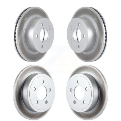 Front Rear Coated Disc Brake Rotors Kit For 2003-2006 Jeep Wrangler TJ rear brakes KG-100823