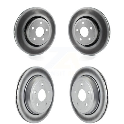 Front Rear Coated Brake Rotors Kit For 2022 Jeep Grand Cherokee WK With Vented KG-100854