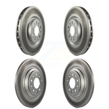 Front Rear Coat Brake Rotor Kit For 2014-2023 Jeep Cherokee With Dual Piston Caliper KG-100862