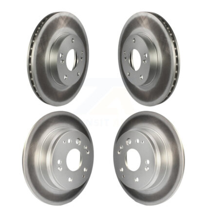 Front Rear Coated Disc Brake Rotors Kit For 2003-2011 Honda Element KG-100883