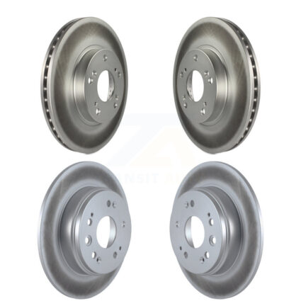 Front Rear Coated Disc Brake Rotors Kit For 2002-2004 Honda CR-V KG-100914