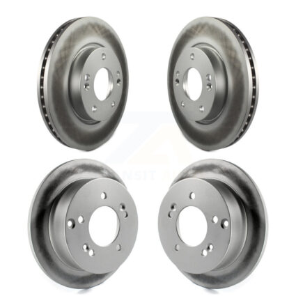 Front Rear Coated Brake Rotors Kit For Hyundai Sonata Tucson Kia Sportage Optima Magentis KG-100921