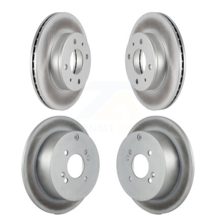 Front Rear Coated Disc Brake Rotors Kit For 2006 Hyundai Accent Hatchback KG-100948