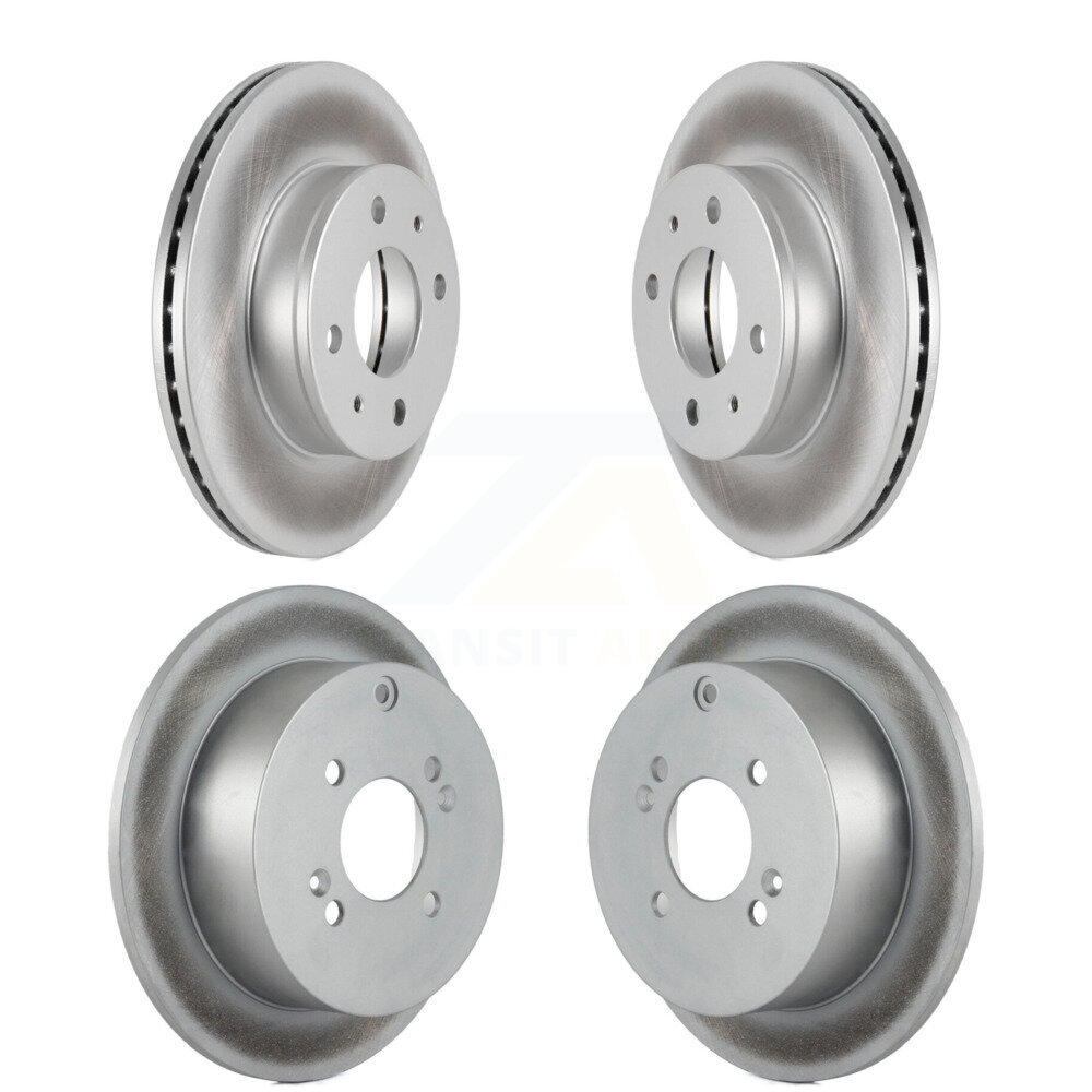 Front Rear Coated Disc Brake Rotors Kit For 2006 Hyundai Accent Hatchback KG-100948