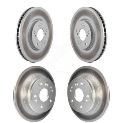 Front Rear Coated Disc Brake Rotors Kit For 2004-2005 Acura TL Automatic transmission KG-100950