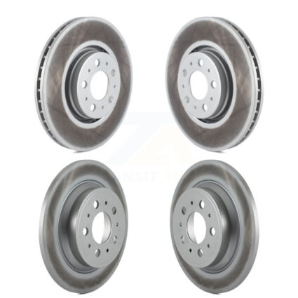 Front Rear Coated Disc Brake Rotors Kit For 2008 Volvo S60 With 316mm Diameter Rotor KG-100954