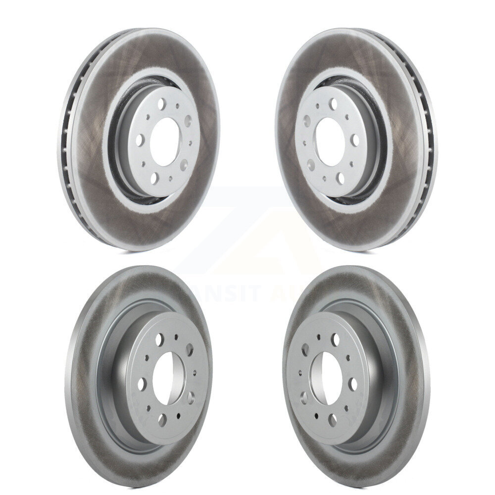 Front Rear Coated Disc Brake Rotors Kit For 2008 Volvo S60 With 316mm Diameter Rotor KG-100954
