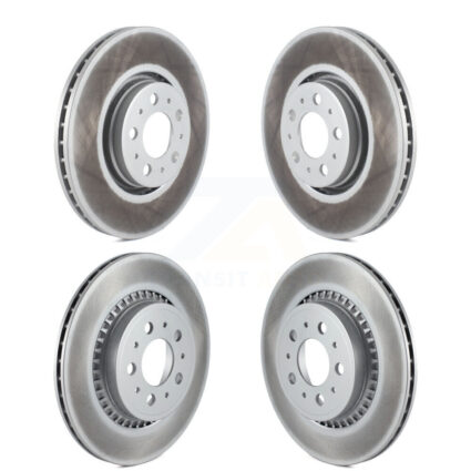 Front Rear Coated Brake Rotor Kit For 2003-2014 Volvo XC90 With 316mm Diameter KG-100955