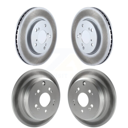 Front Rear Coated Disc Brake Rotors Kit For 2005-2010 Honda Odyssey KG-100962