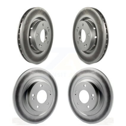 Front Rear Coated Disc Brake Rotors Kit For 2018-2022 Mitsubishi Outlander PHEV KG-100981