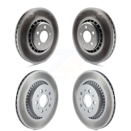 Front Rear Coated Brake Rotor Kit For 2003-2014 Volvo XC90 With 336mm Diameter KG-101005