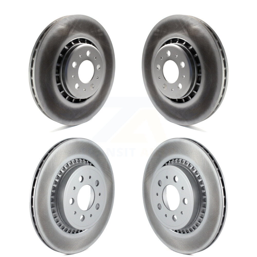Front Rear Coated Brake Rotor Kit For 2003-2014 Volvo XC90 With 336mm Diameter KG-101005