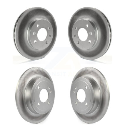 Front Rear Coated Disc Brake Rotors Kit For 2011 Hyundai Accent KG-101012