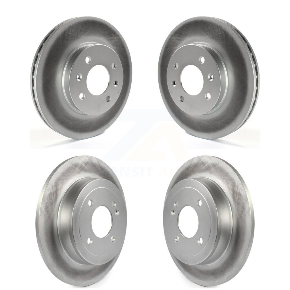 Front Rear Coated Disc Brake Rotors Kit For 2011 Hyundai Accent KG-101012