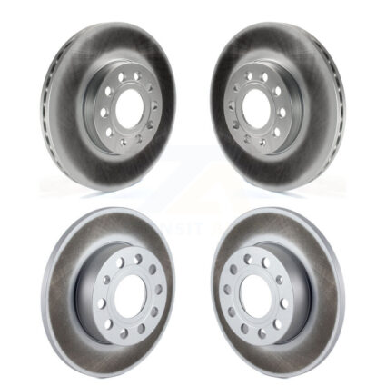 Front Rear Coated Disc Brake Rotors Kit For 2006-2009 Volkswagen Rabbit KG-101015