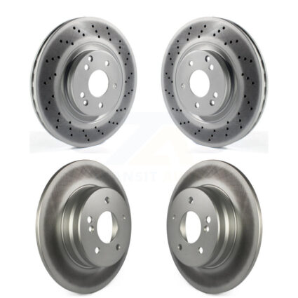 Front Rear Coated Brake Rotors Kit For Mercedes-Benz C230 SLK350 CLK350 C320 SLK280 SLK300 KG-101045
