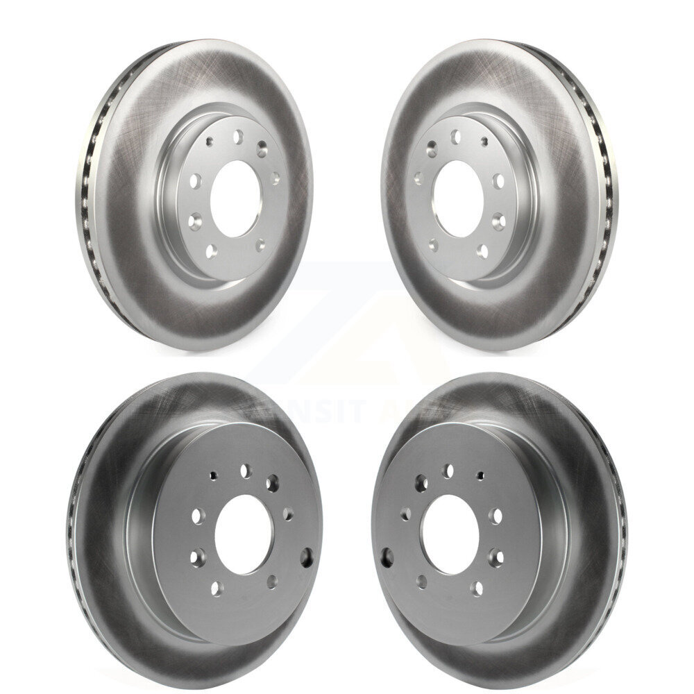 Front Rear Coated Disc Brake Rotors Kit For Mazda CX-7 Ford Edge Lincoln MKX KG-101046