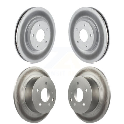 Front Rear Coated Disc Brake Rotors Kit For 2007-2012 Nissan Sentra SE-R KG-101084