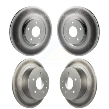 Front Rear Coated Disc Brake Rotors Kit For 2007-2012 Nissan Sentra SE-R Spec V KG-101086