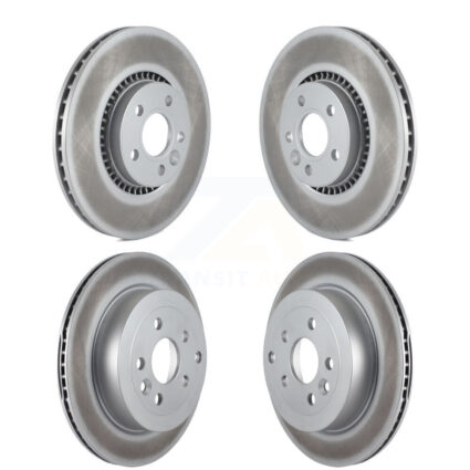Front Rear Coated Disc Brake Rotors Kit For 2008-2012 Land Rover LR2 KG-101089