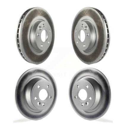 Front Rear Coated Disc Brake Rotors Kit For 2012-2015 Land Rover Range Evoque KG-101113