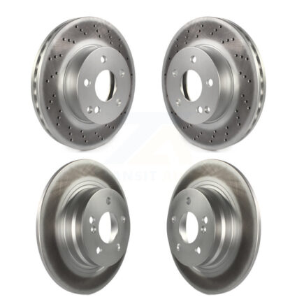 Front Rear Coated Disc Brake Rotors Kit For Mercedes-Benz C250 C230 KG-101129