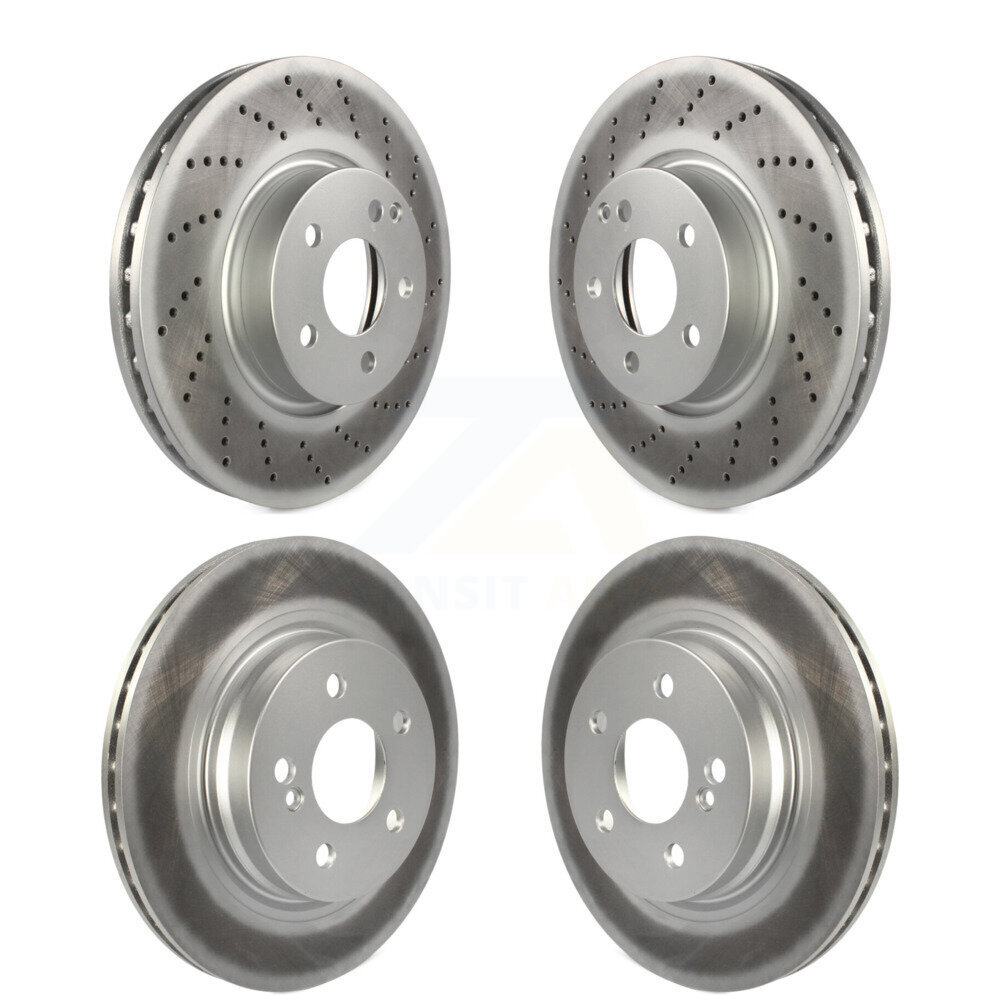 Front Rear Coated Disc Brake Rotors Kit For Mercedes-Benz C300 C350 E350 KG-101134