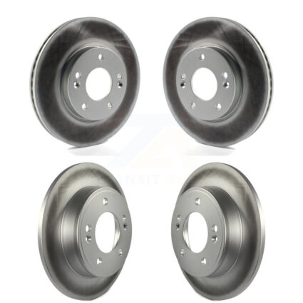 Front Rear Coated Brake Rotors Kit For Hyundai Elantra Kia Kona Forte Soul GT Venue Seltos KG-101140